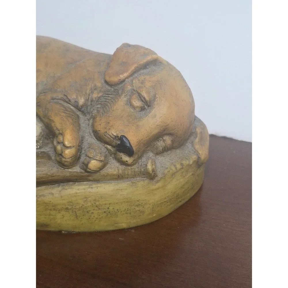Sleeping Labrador Retriever Dog Baseball Statue 2000‎ Telle M. Stein 8.5